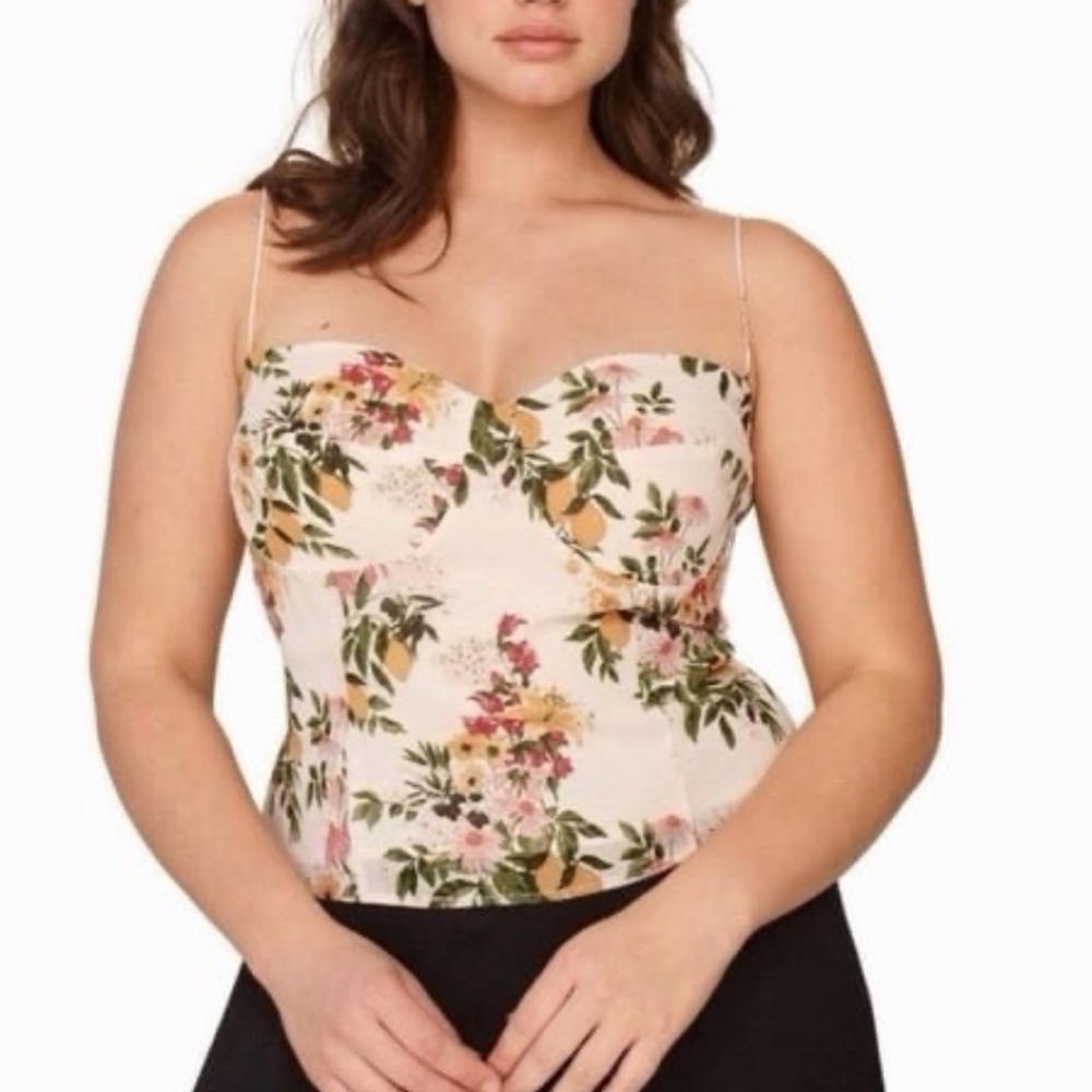 NWT REFORMATION Milo Floral Tank Cami Sweetheart Liza Blouse Plus Size 16